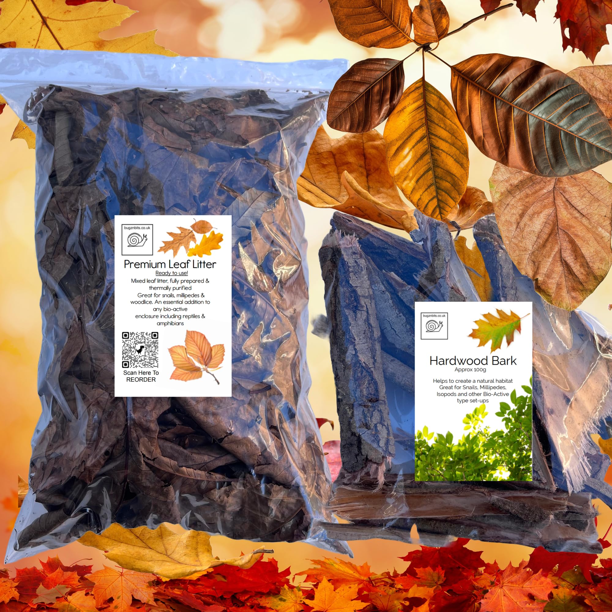 Bugznbits Premium Vivarium Substrate for Snails, Millipedes, Woodlice & Bio-Active Pets