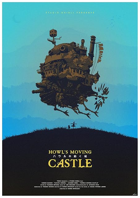 Howls Moving Castle Studio Ghibli inspired Animated Film Movie Wall Art Poster Print V3 (A4 210 x 297mm)