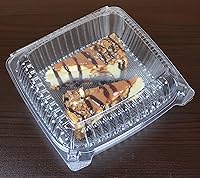 Vista 34 de Daxwell 8 x 8 x 3 pulgadas con bisagras de plástico (OPS) recipientes para llevar, microondas, E10005891 (caja de 200)