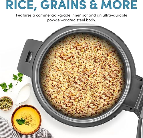 Miniatura 2 de Aroma Housewares 60 tazas (cocinada) (30 tazas sin cocinar), exterior de acero inoxidable (ARC-1130S), plata