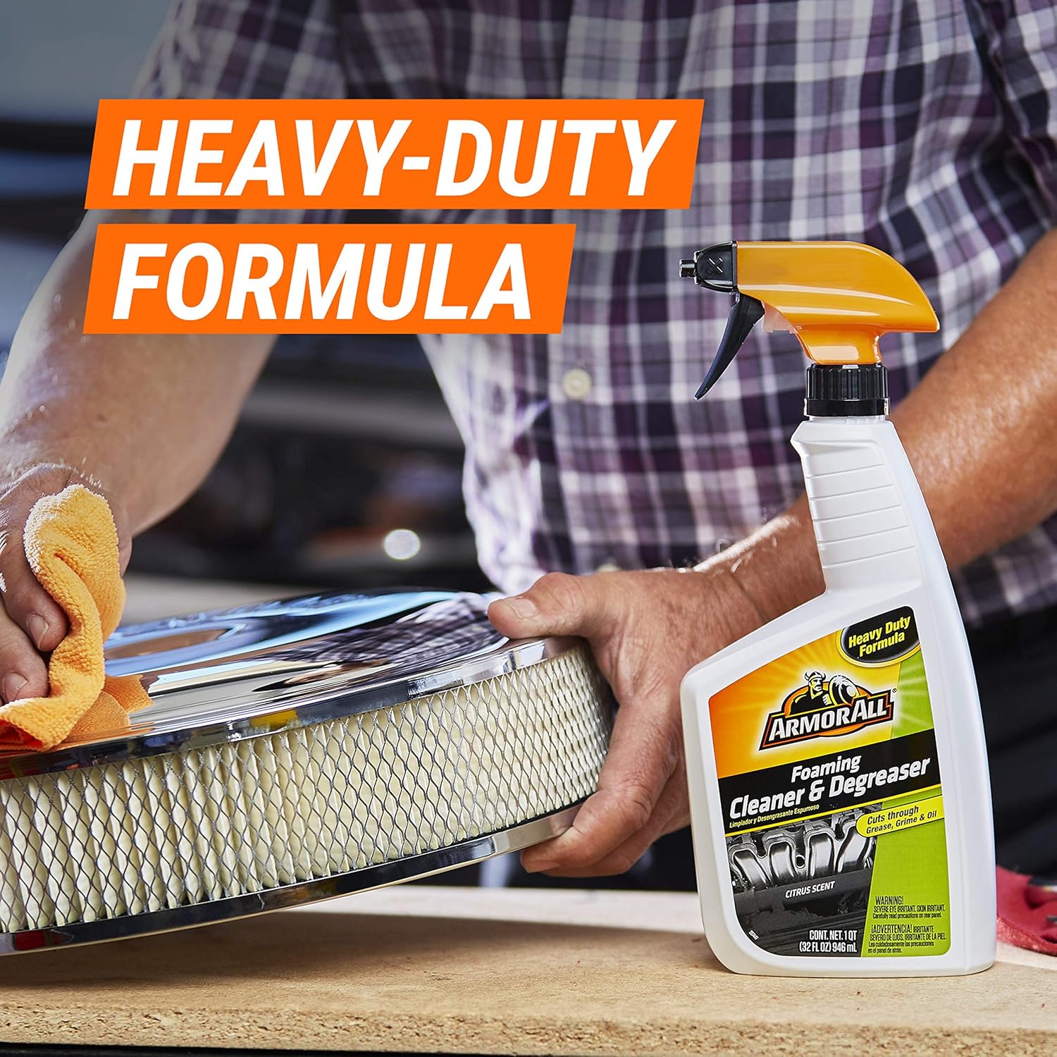 Armor All Foaming Car Cleaner and Degreaser and Car Cleaner, Cuts Through Grease, Grime and Oil, 32 Fl Oz, 19264 : Automotive