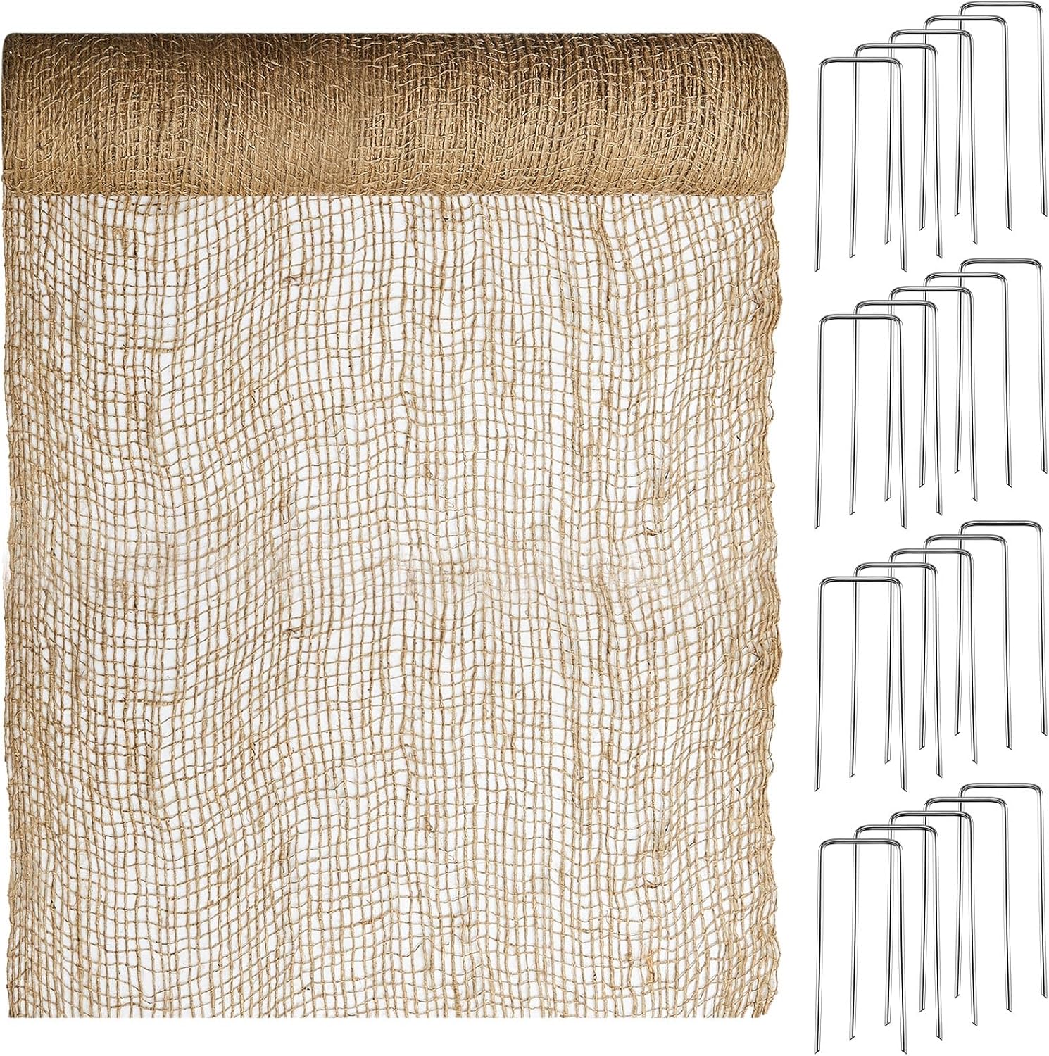 Tranqun Jute Erosion Control W Soil Saver Mesh Blanket