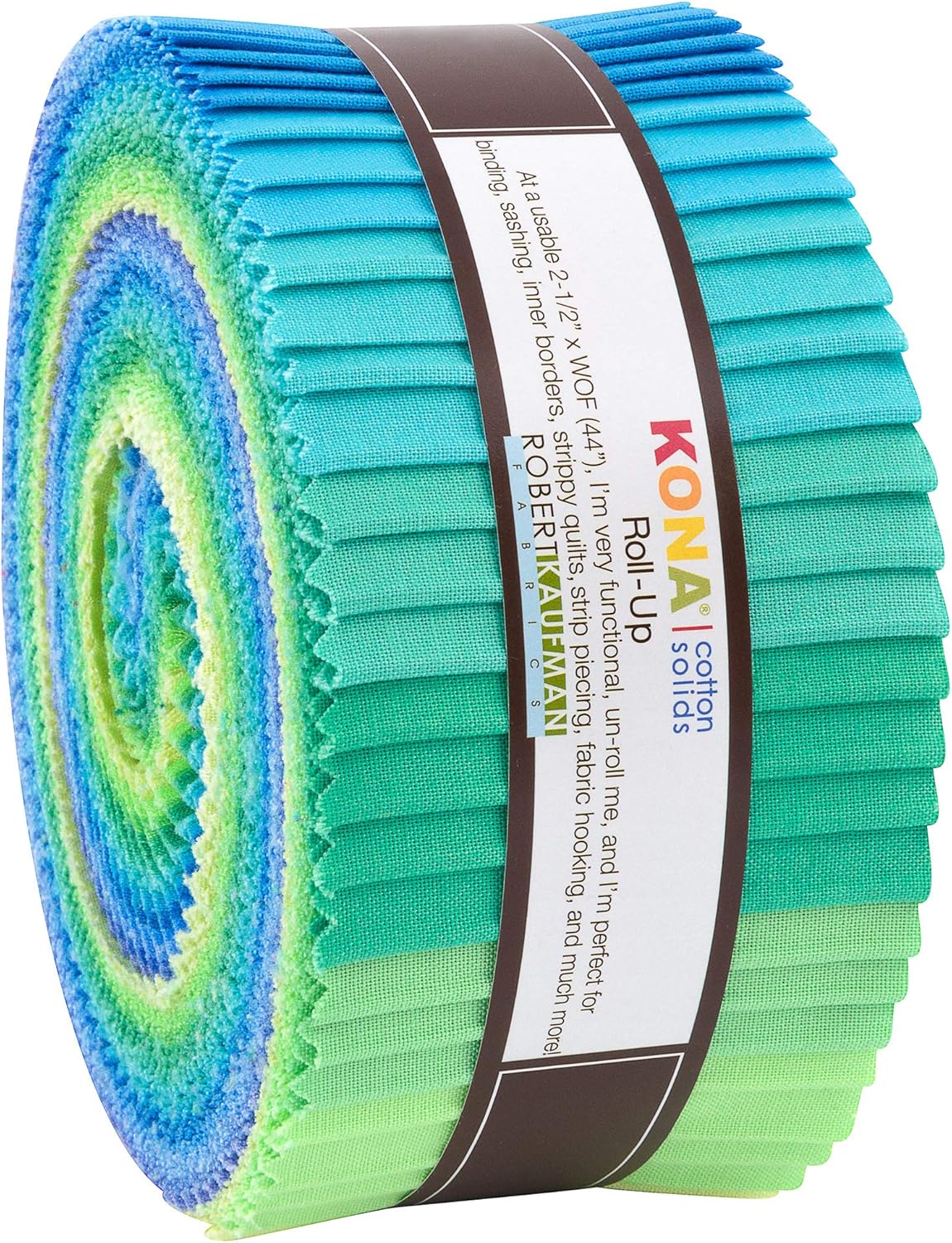 Kona Cotton Solids Mermaid Shores Roll Up 40 2.5-inch Strips Jelly Roll Robert Kaufman RU-776-40