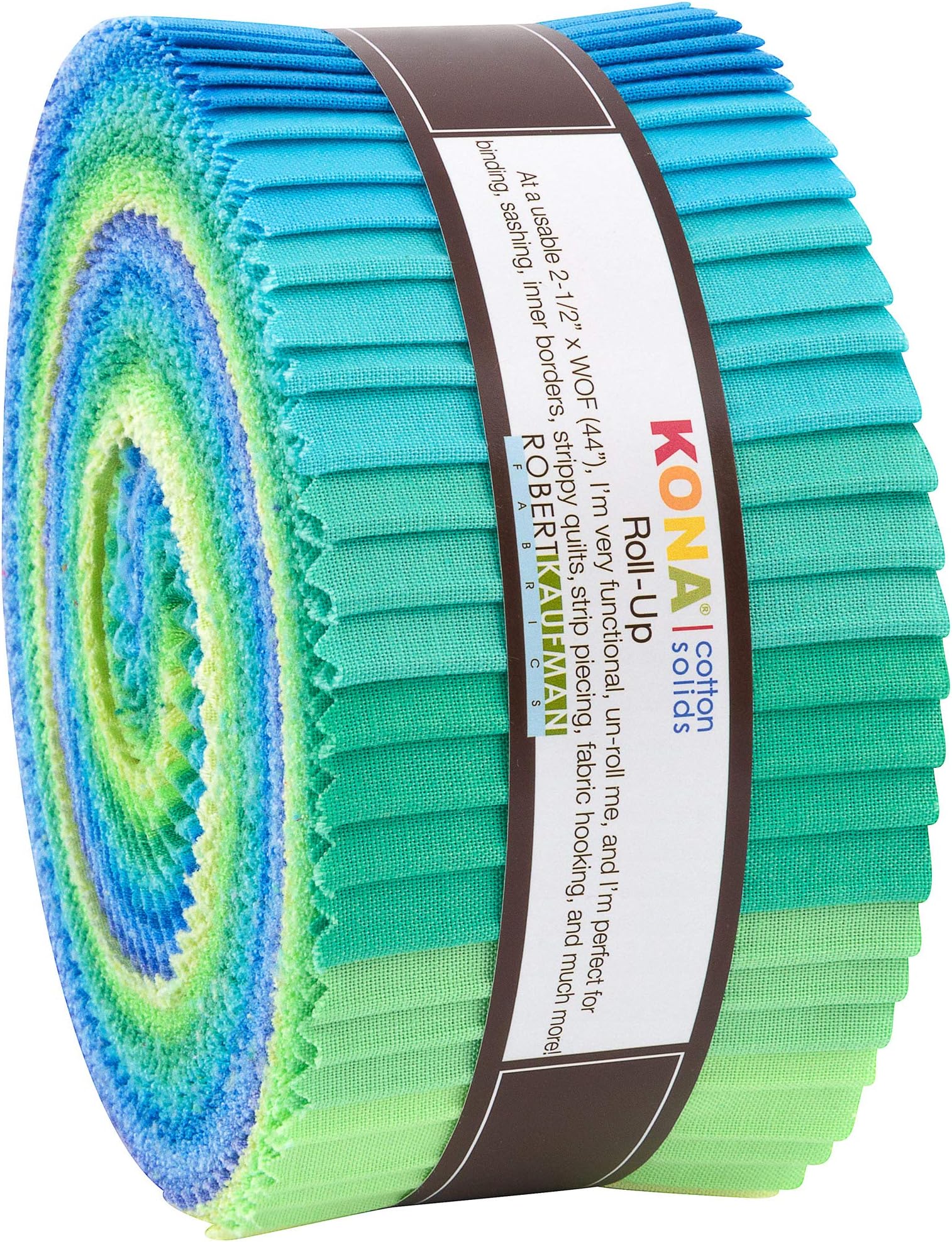 Kaufman Kona Cotton 2.5in Roll Ups 40 Pcs Mermaid Shores