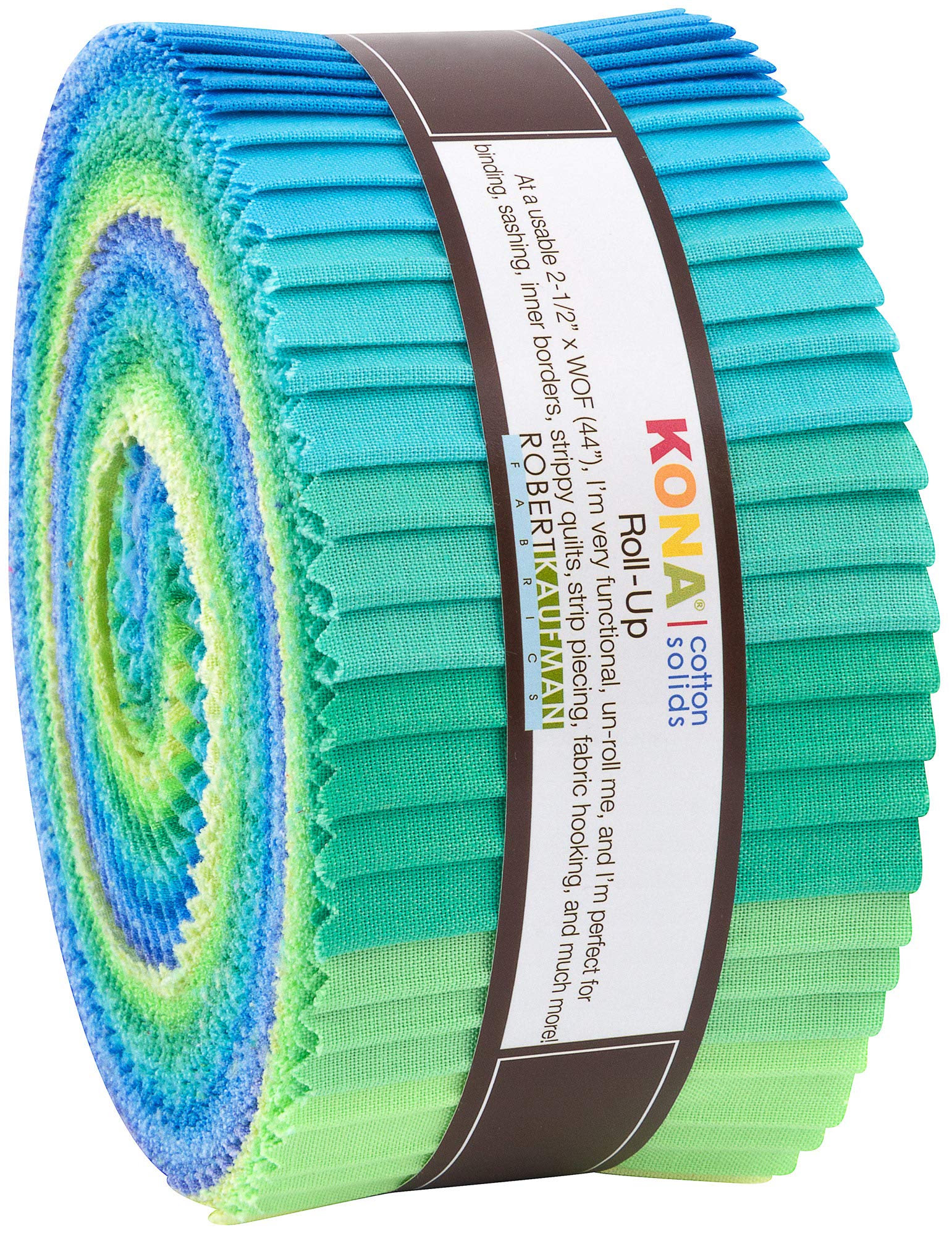 Kaufman Kona Cotton 2.5in Roll Ups 40 Pcs Mermaid Shores