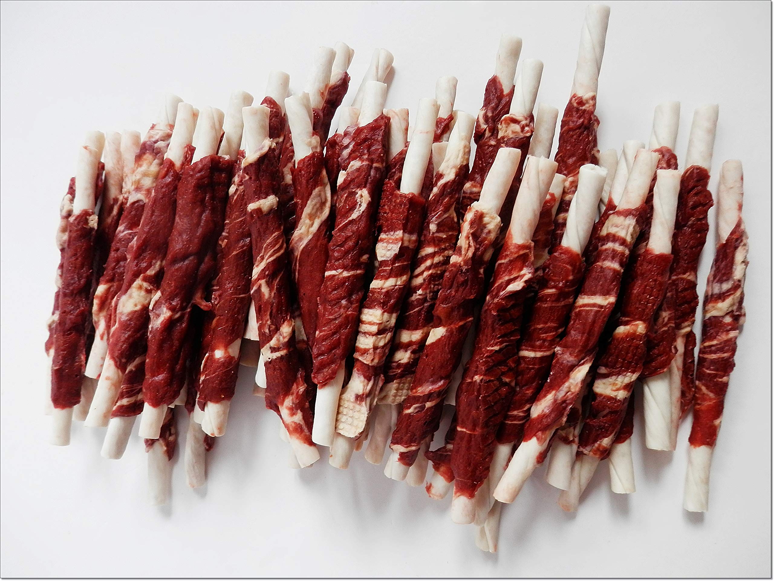 Lamb Wrapped Dog Chews Rawhide - Chewy Lamb Twists for Dogs - Rawhide Chews Dog Treats Natural