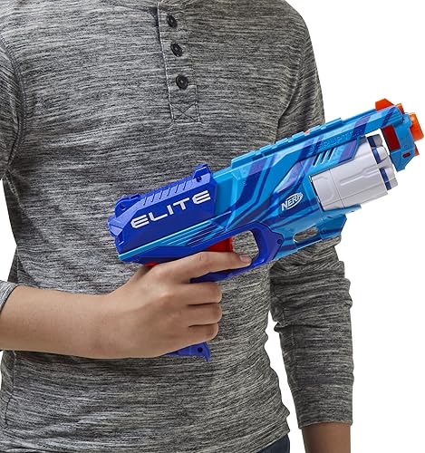 Miniatura 2 de NERF Elite Disruptor Blaster Reflex Blue - Tambor giratorio de 6 dardos 6 dardos oficiales Elite Slam Fire exclusivo de Tienda