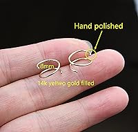 Vista 3 de Aretes de aro dobles pequeños de oro de 14 quilates para piercing individual Aretes de cartílago en espiral Aretes de doble piercing para mujer