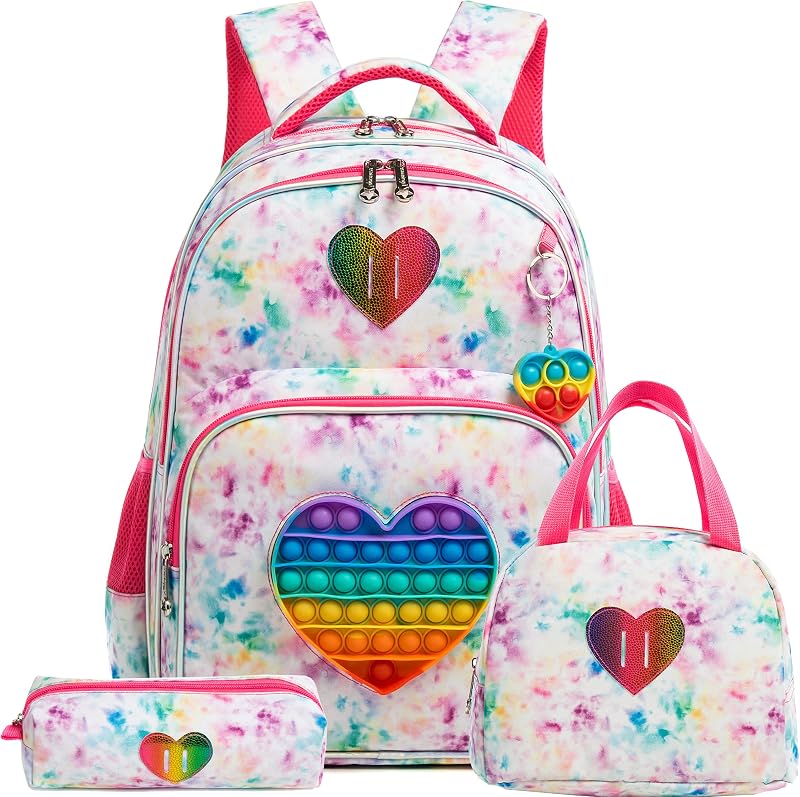 Mochila para niñas, lonchera para niños en edad preescolar primaria para la escuela