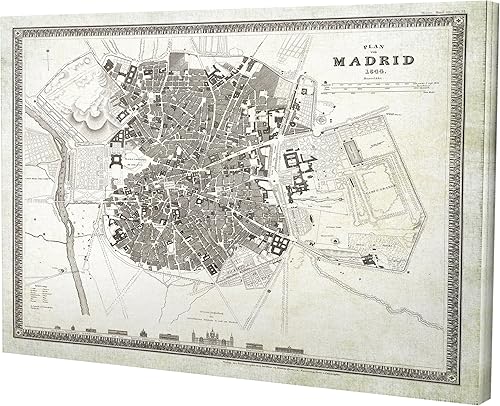 Miniatura 11 de Wexford Home Arte de lienzo envuelto en galería de mapas de Islas Británicas antiguas, 35.8 x 48.0 in Mapa antiguo Frankfurt I,Mapa antiguo