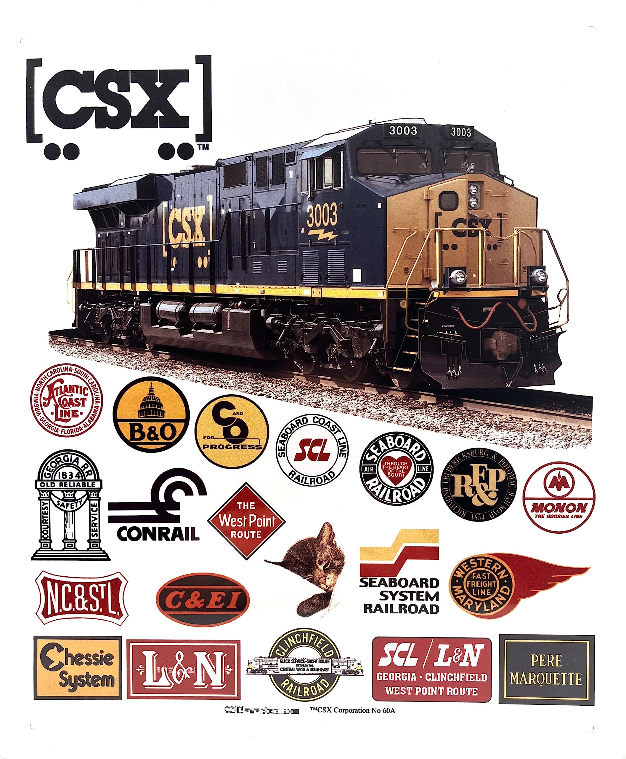 Amazon.com: Railroad Tin Sign - CSX Heritage : Home & Kitchen