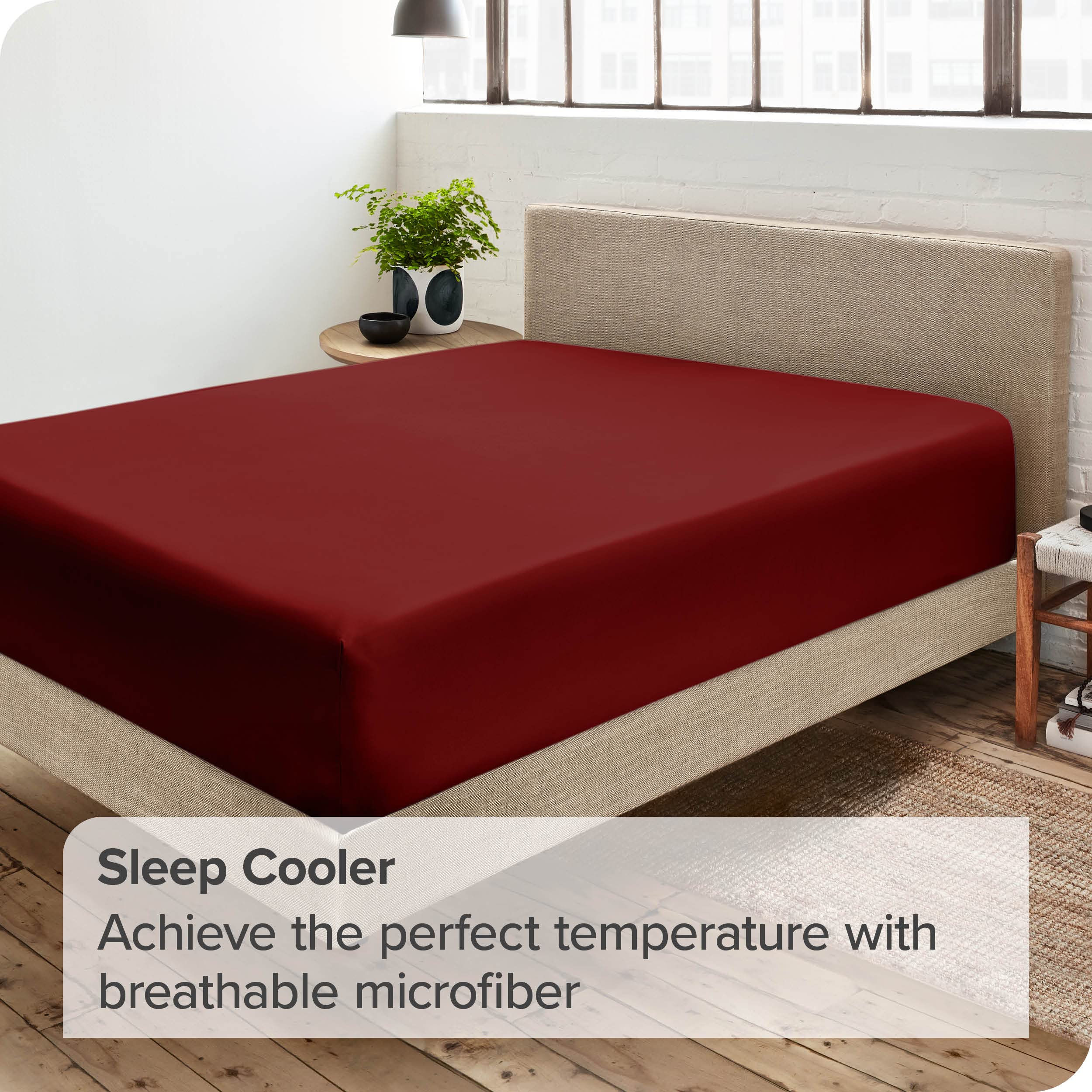 Bare Home Fitted Bottom Sheet, Premium 1800 Ultra-Soft Microfibre, Ultra-Soft Wrinkle Free, Deep Pocket, 35 CM Deep - Image 2