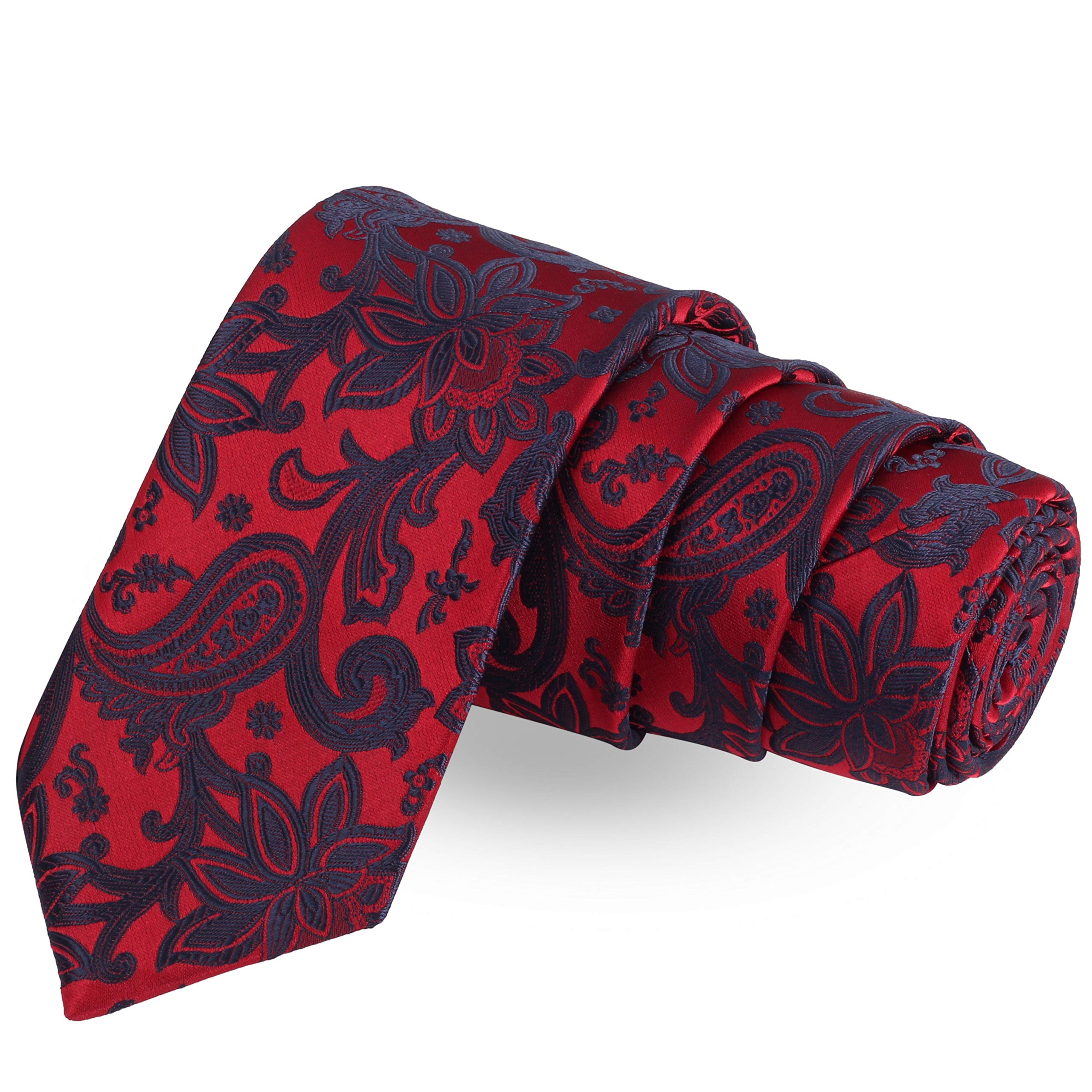 peluche The Covert Slay Red Colored Microfiber Necktie For Men-picture-27