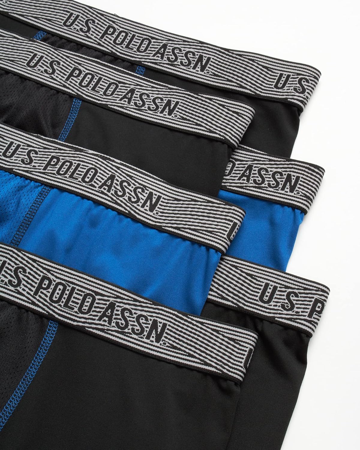 U.S. Polo Assn. Mens Boxer Briefs - 6 Pack 6" Inseam Moisture Wicking Performance Mens Underwear Boxers with Contour Pouch - Image 3