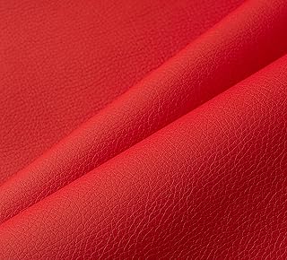 IPEA Tela de Polipiel para Tapizar 140 x 50 CM - Color Rojo - Made in Italy - Piel Sintética Suave para Muebles, Sofás, Sillas, Hogar, Accesorios, Manualidades - Medio Metro - Cuero Sintético