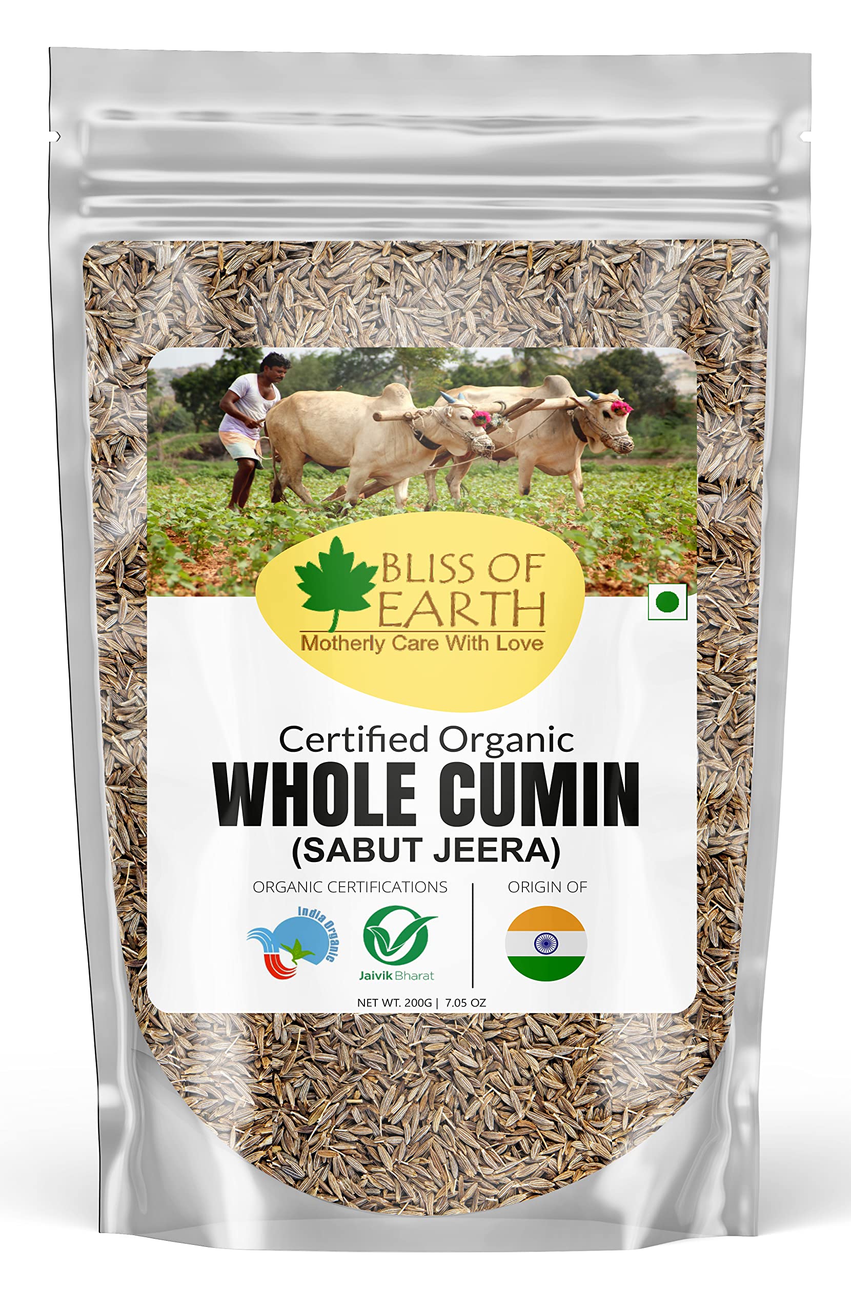 Bliss of Earth 200gm Organic Cumin Seed Jeera Whole Spice, Sabut Jeera (B092HY3DT5) Amazon Price History, Amazon Price Tracker