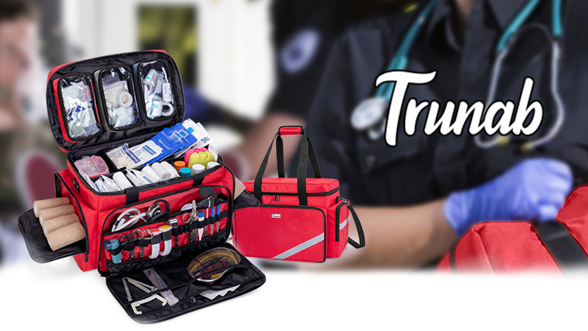Amazon.com: Trunab First Aid Bag Empty, Professional Medical Bag