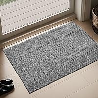 Vista 1 de Tapete para puerta de entrada interior, 2 x 3 pies, lavable a máquina, bohemio, antideslizante, diseño vintage, apto para mascotas, fibra sintética