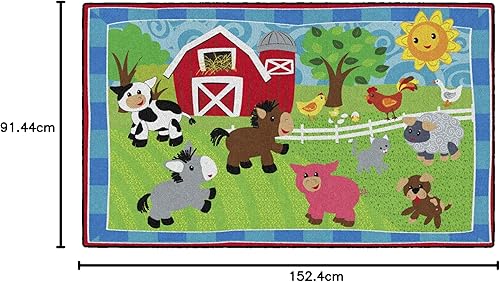 Miniatura 82 de Flagship Carpets Alfombra antideslizante para niños y bebés, para aprendizaje en casa o aula, sala de juegos o dormitorio de niños, 5 x 8 pies