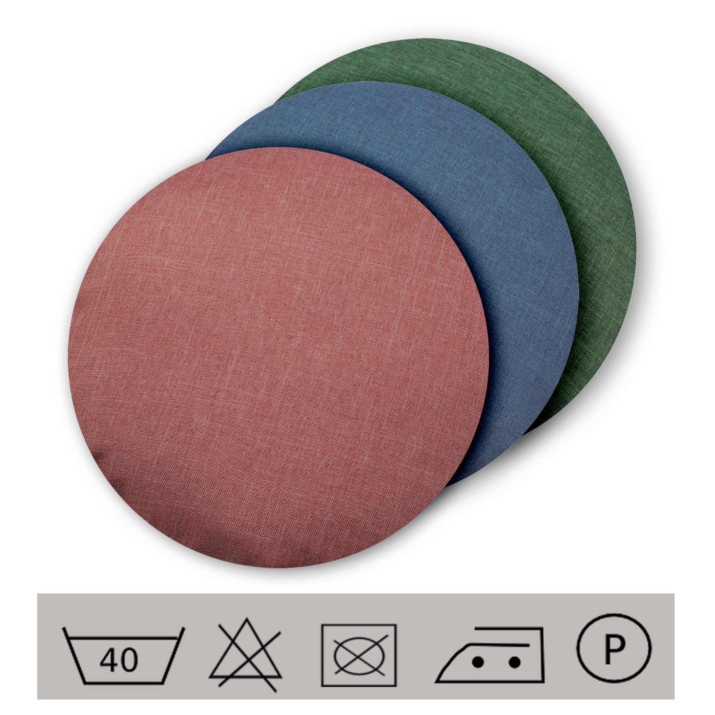 AOYEGO Federa Cuscino Mosaico 30x50 Cm – Cotone/Lino, Verde Blu Bianco, Quadrati Geometrici