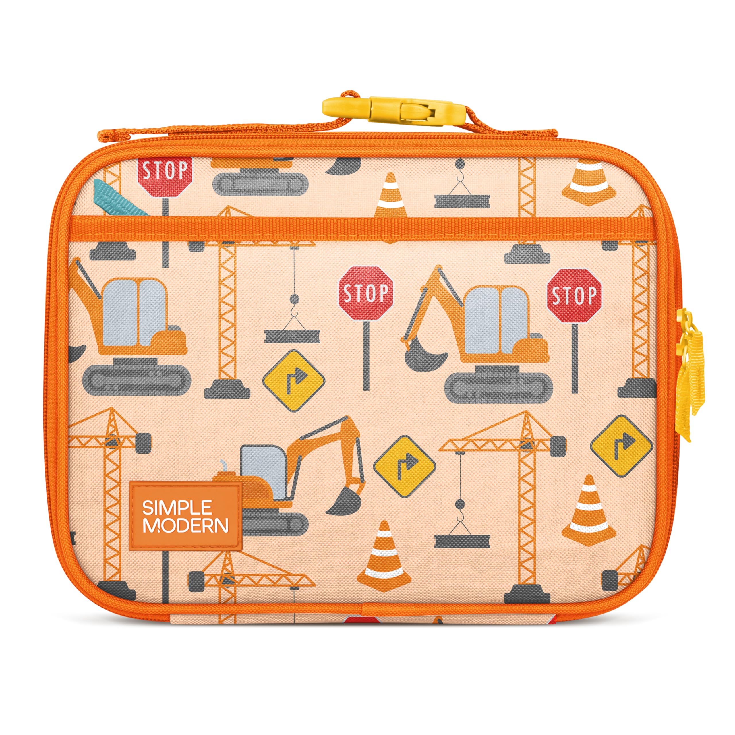 Simple Modern Kids Lunch Box, Insulated Lunch Bag for School | Construction | Hadley Cute Lunch Box for Girls, Boys, Toddlers | Fits Bento Box, Lunch Containers | Small Lunch Bag | Construction Zone