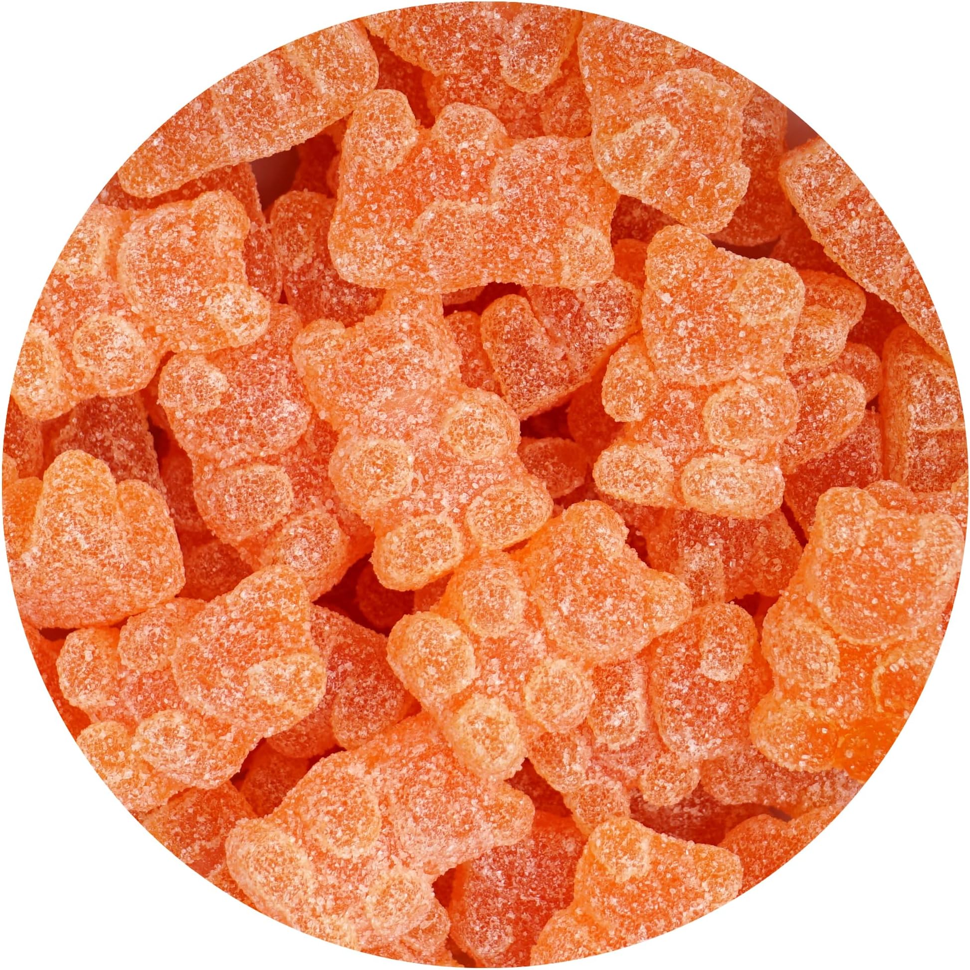 The Hampton Candy Company Mimosa Sour Gummy Bears (Non-Alcoholic), 1 Pound Bulk Bag, Orange Candy, Orange Gummy Bears