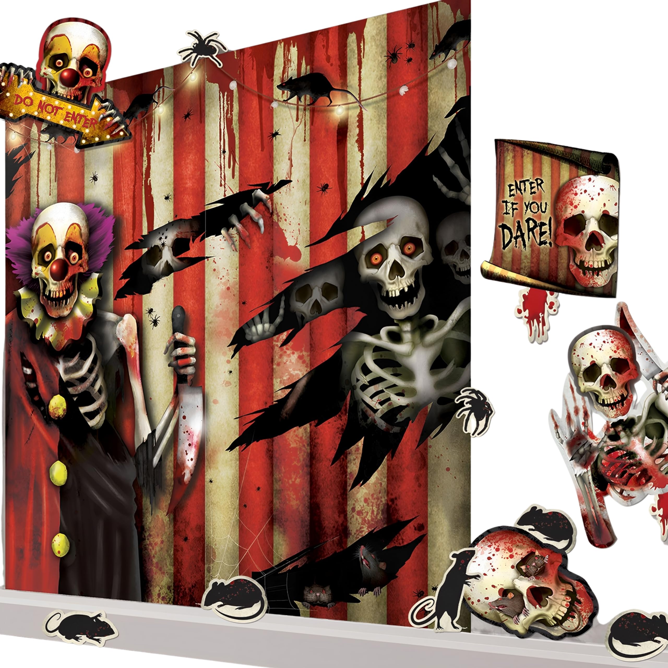 CARNIVAL OF GORE ホラー　グロテスク　スプラッター Amazon.com: Creepy Carnival Wall Decorating Scene Setters