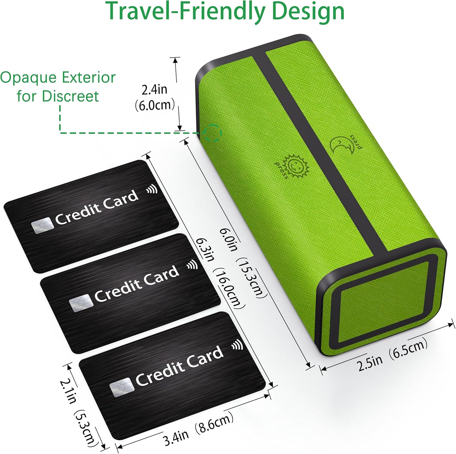 Pill Organizer 7 Day AM PM, Discreet 2 Times a Day Weekly Pill Box with Double Protection Shell, Large Capacity Portable Vitamin Case for Travel Meds & Medicine Organizer (Green)