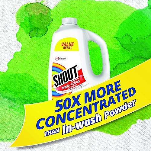 Miniatura 4 de Shout Removedor de manchas de lavandería de triple acción para recambio de líquido de manchas diarias, 60 onzas líquidas