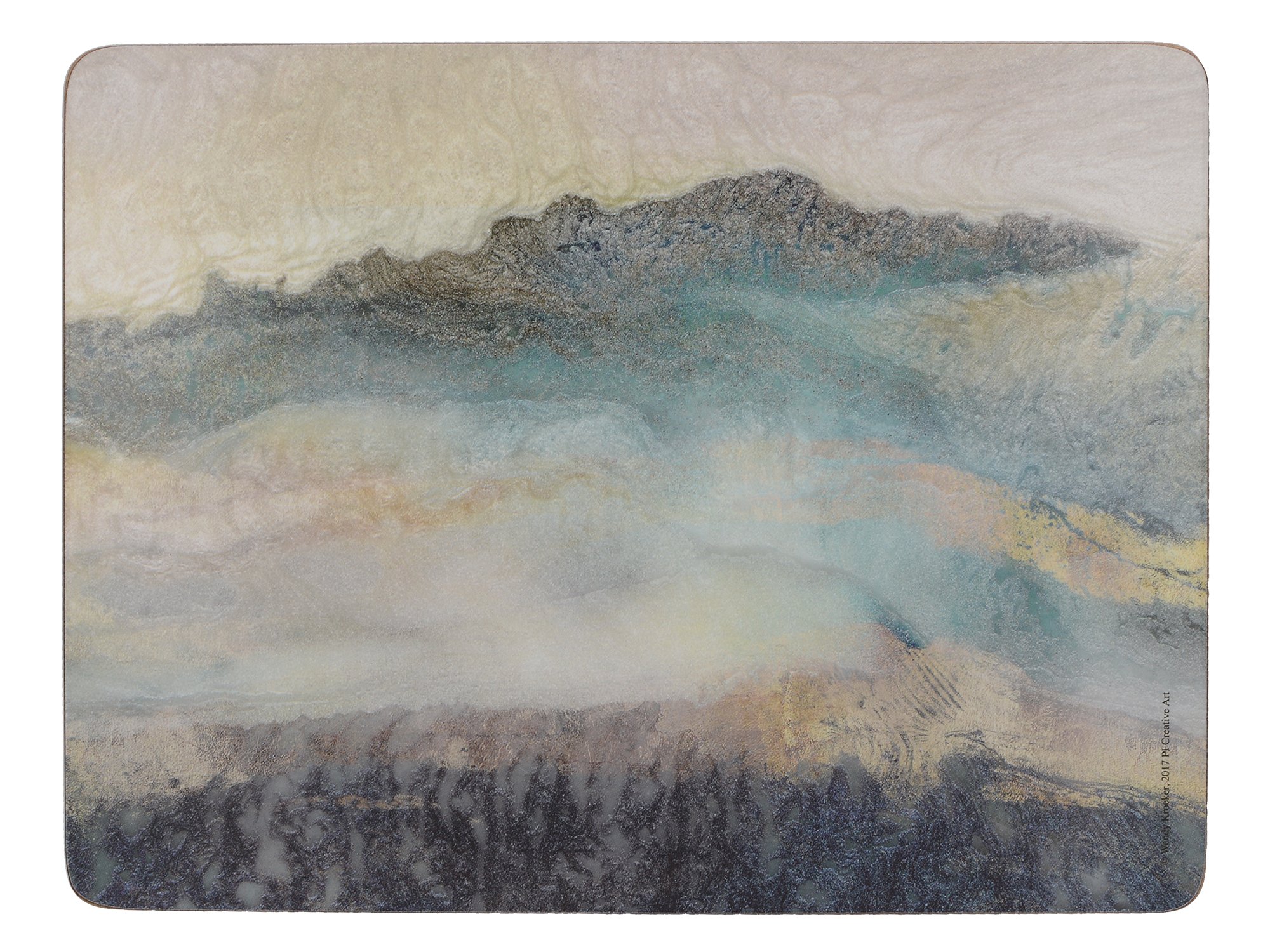 Creative Tops 'Lustre Mineral' Printed Rectangular Cork-Backed Placemats, 30 cm x 22.75 cm - Multi-Colour (Set of 6)