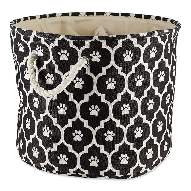 Foto 2 de 8 de Bone Dry Estampado de huellas de celosía, algodón, negro, L redondo