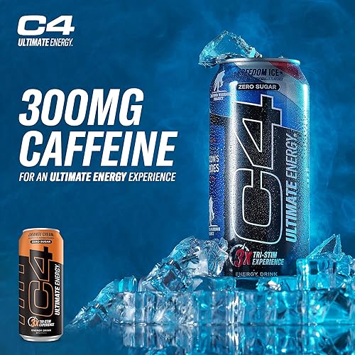Miniatura 6 de Cellucor C4 Ultimate - Bebida energética sin azúcar preentrenamiento  Experiencia Tri-Stim con 300 mg de cafeína + TeaCrine + Dinamina  Crema de