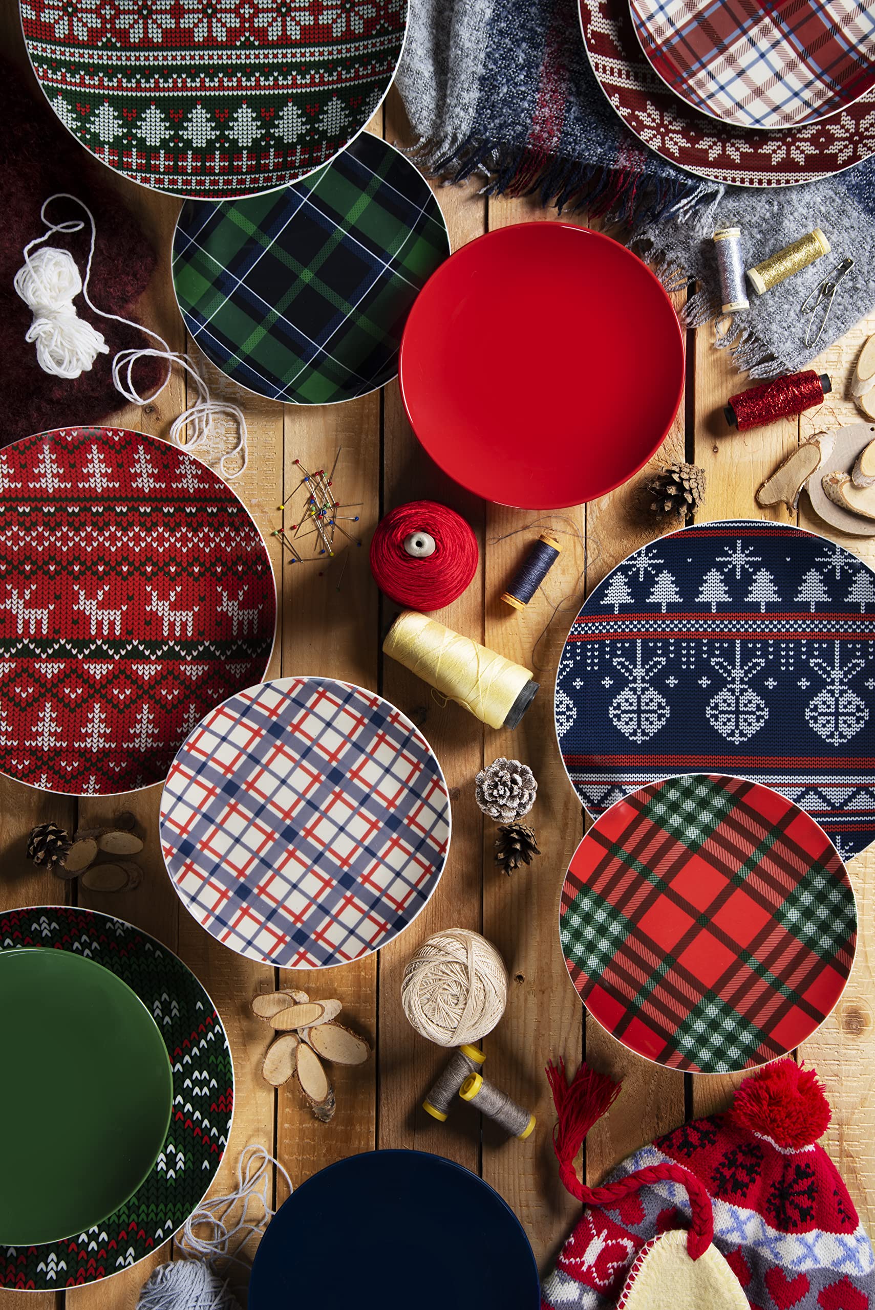 Excelsa Fall Winter Servizio Piatti 18 Pezzi, Porcellana e Stoneware, 6 Persone