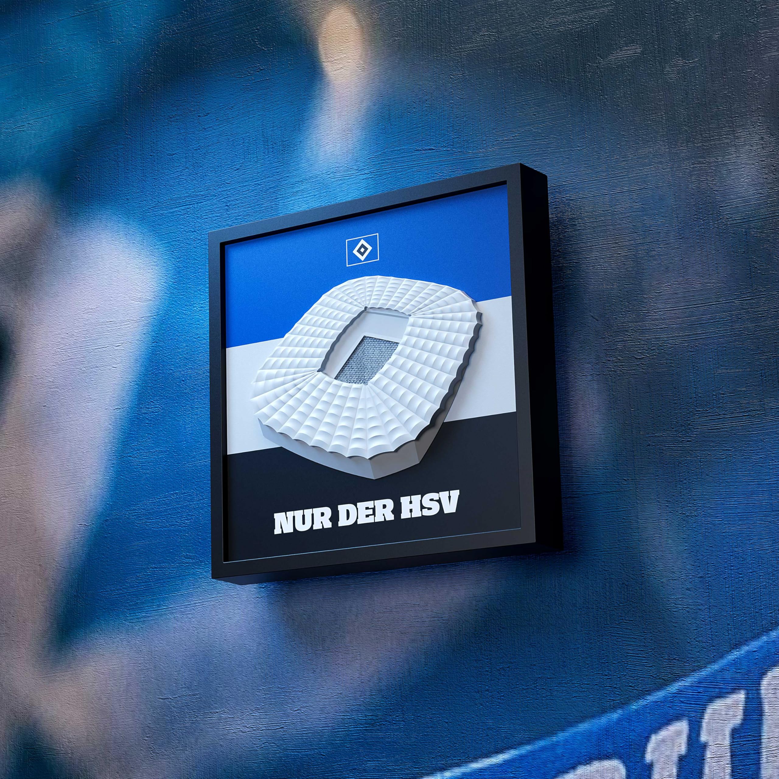 HSV FanBox – Offizielles HSV-Lizenzprodukt | Kabelloser Stadion-Sound mit Bewegungssensor, 17 originalgetreue Fangesänge & Hymnen | Geschenk für Fußball-Fans, 25×25 cm