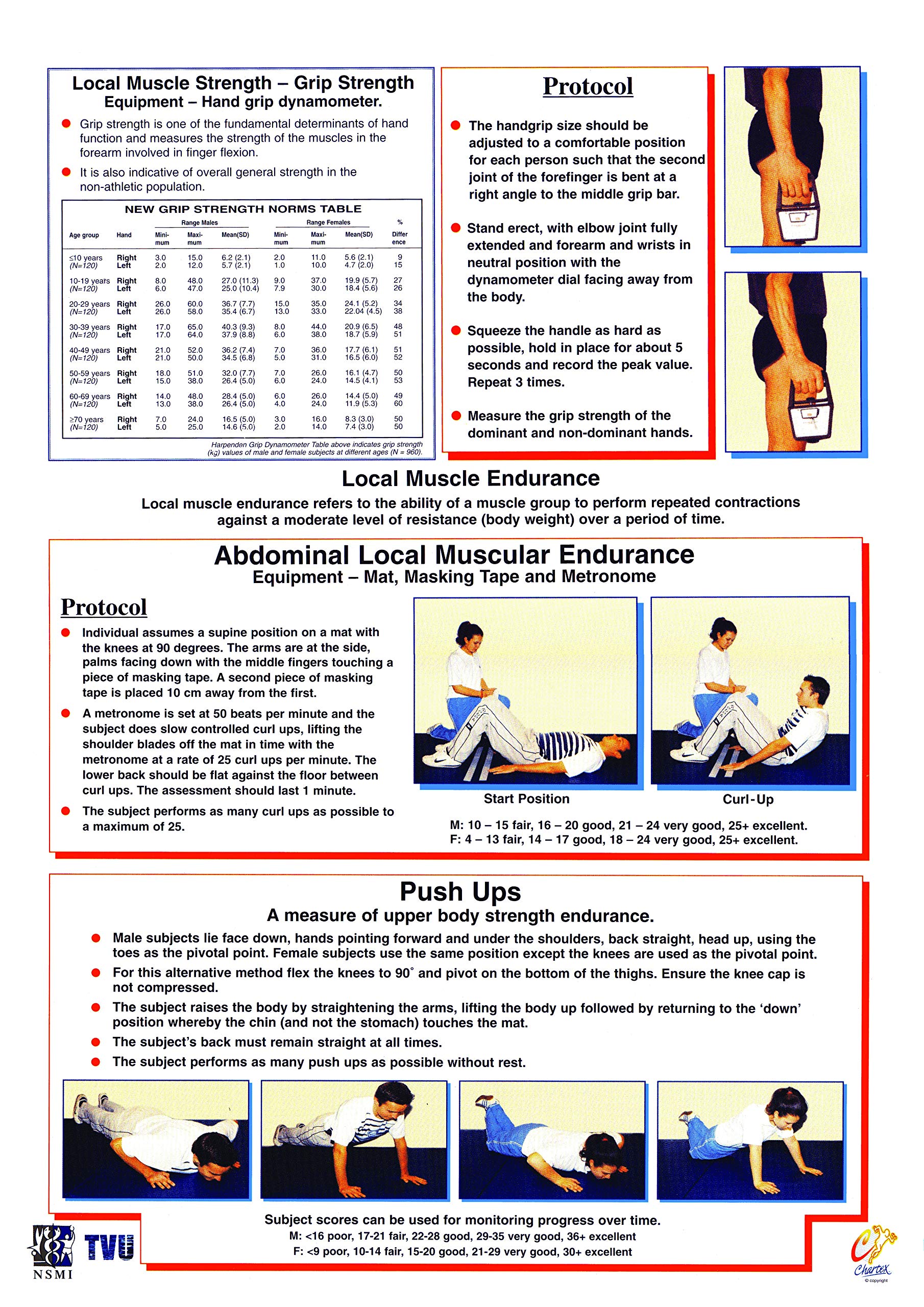 Health and Fitness Assessment Chart Series (Strength and Endurance)