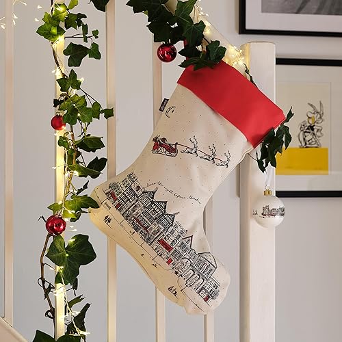 Miniatura 2 de Victoria Eggs  Christmas Stocking  Santa's Sleigh White Christmas Stockings  Christmas Mantel Decor & Christmas Fireplace Decor  Stockings For