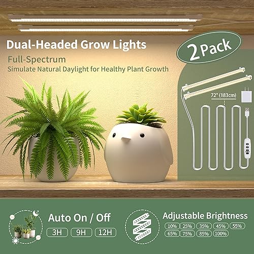 Miniatura 3 de BACEKOLL Soporte para plantas de interior con luces de crecimiento, soporte de metal de 7 niveles para plantas de interior, estante de exhibición