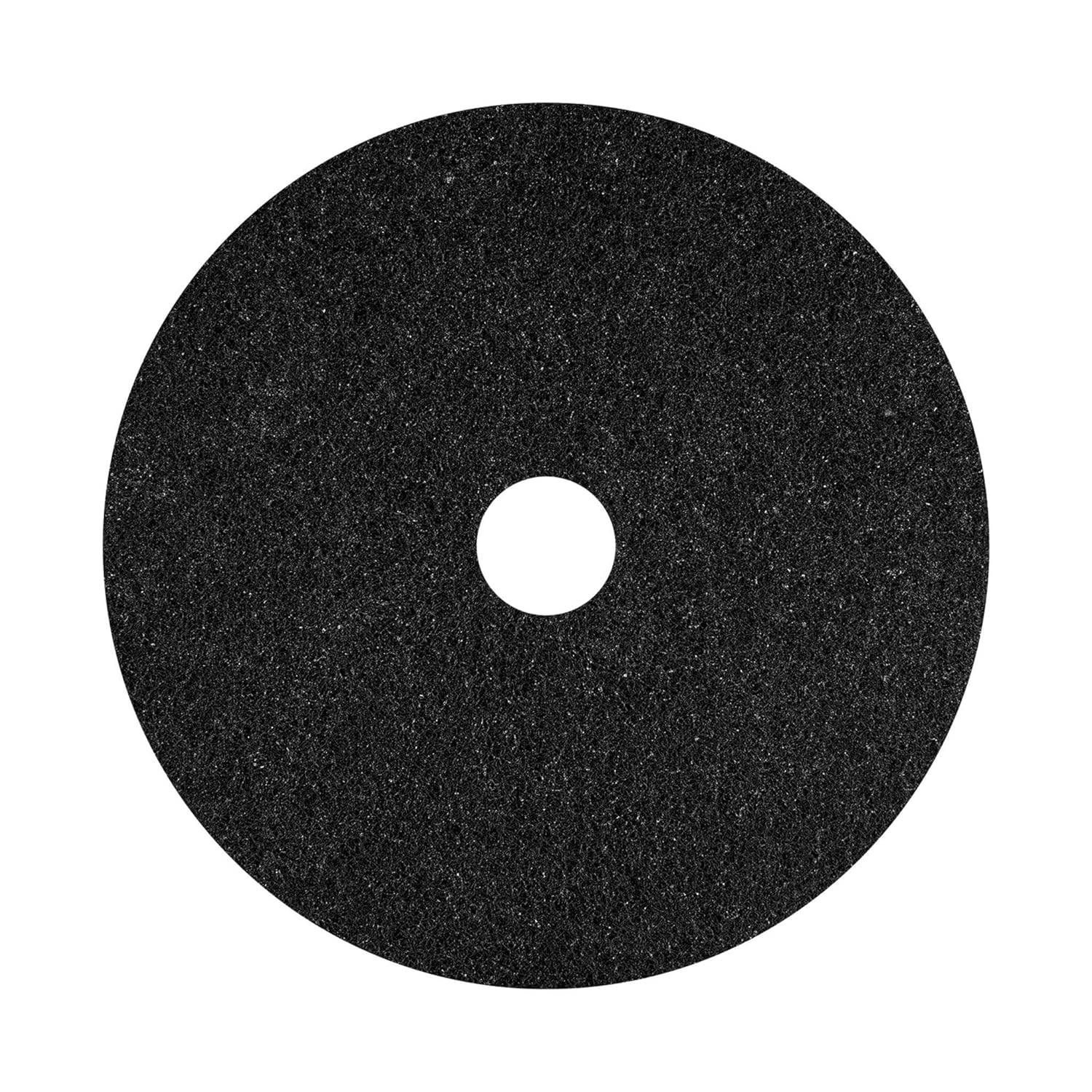 Americo Black Strip Stripping Floor Pad, 19" Diameter, 3.25" Center Hole, 5 Pads/Case, Made of 100% Recycled Content, USA Made