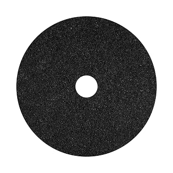 Americo Black Strip Stripping Floor Pad, 12" Diameter, 3.25" Center Hole, 5 Pads/Case, Made of 100% Recycled Content, USA Made