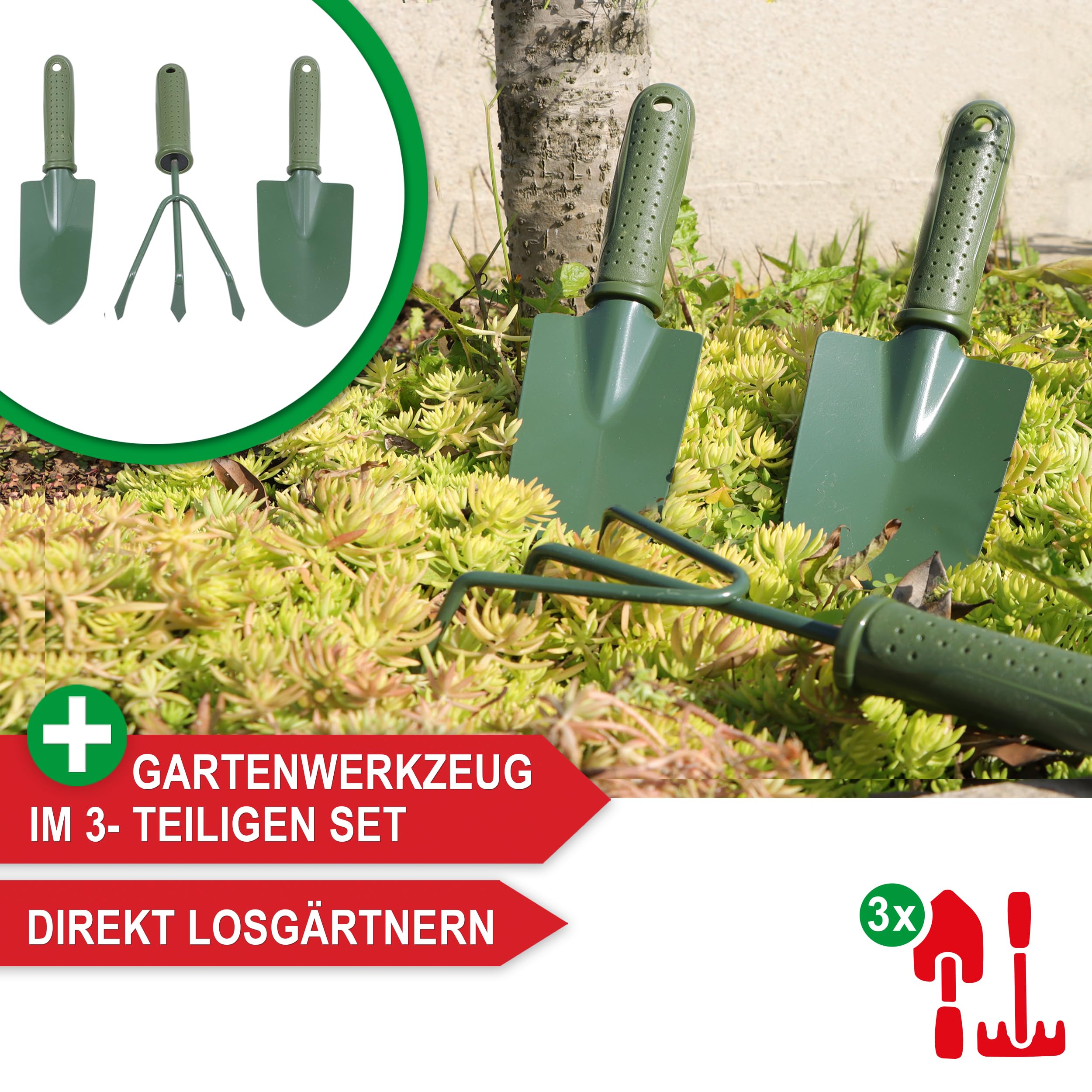 Onbest Hochbeet/Frühbeet – mit Abdeckhaube/Wasseranzeige – aus robustem Kunststoff – ideal für Garten/Terrasse/Balkon – Kräuterhochbeet zur Anzucht – Pflanzkasten inkl. Gartenwerkzeug (Weiß)
