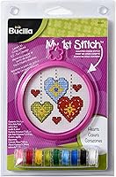 Vista 14 de Bucilla 1st My First - Kit de punto de cruz, 3 pulgadas, color rosa