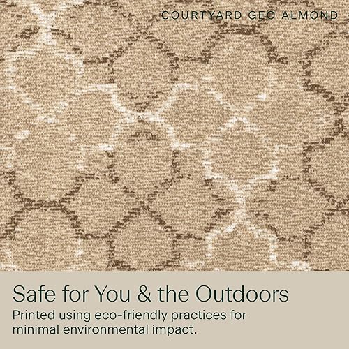 Vista 18 de Honeycomb Cojín para silla con respaldo alto, 21 x 42 pulgadas, color marrón a rayas Cabana para muebles de patio