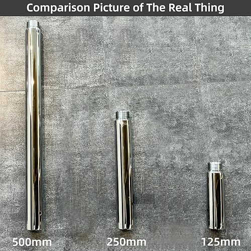 Vista 10 de PRIOR FITNESS Extensión de poste para poste de baile de 1.772 in 125/250/19.685 in o 5"/10"/20", accesorios de acero inoxidable para conectar