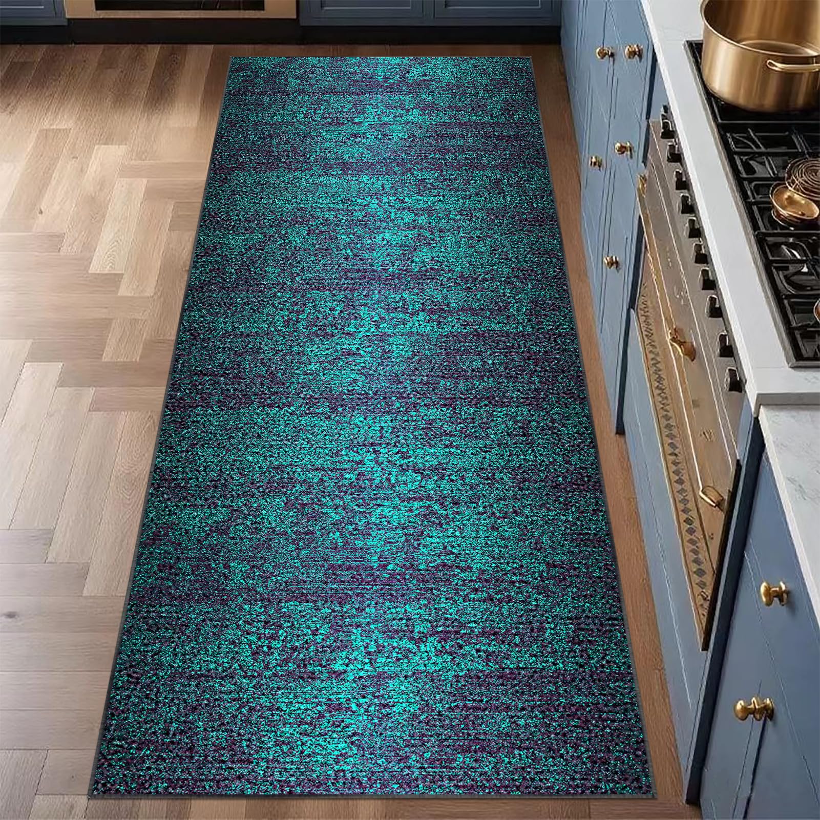 Laegnfho Runner Rug for Hallway Non Slip, Long Hallway Hall Runner, Runner Rugs for Kitchen Mat, Narrow Rugs Washable for Bedroom, Laundry Room, Kitchen, Entrance, Corridor 60 x 120 cm