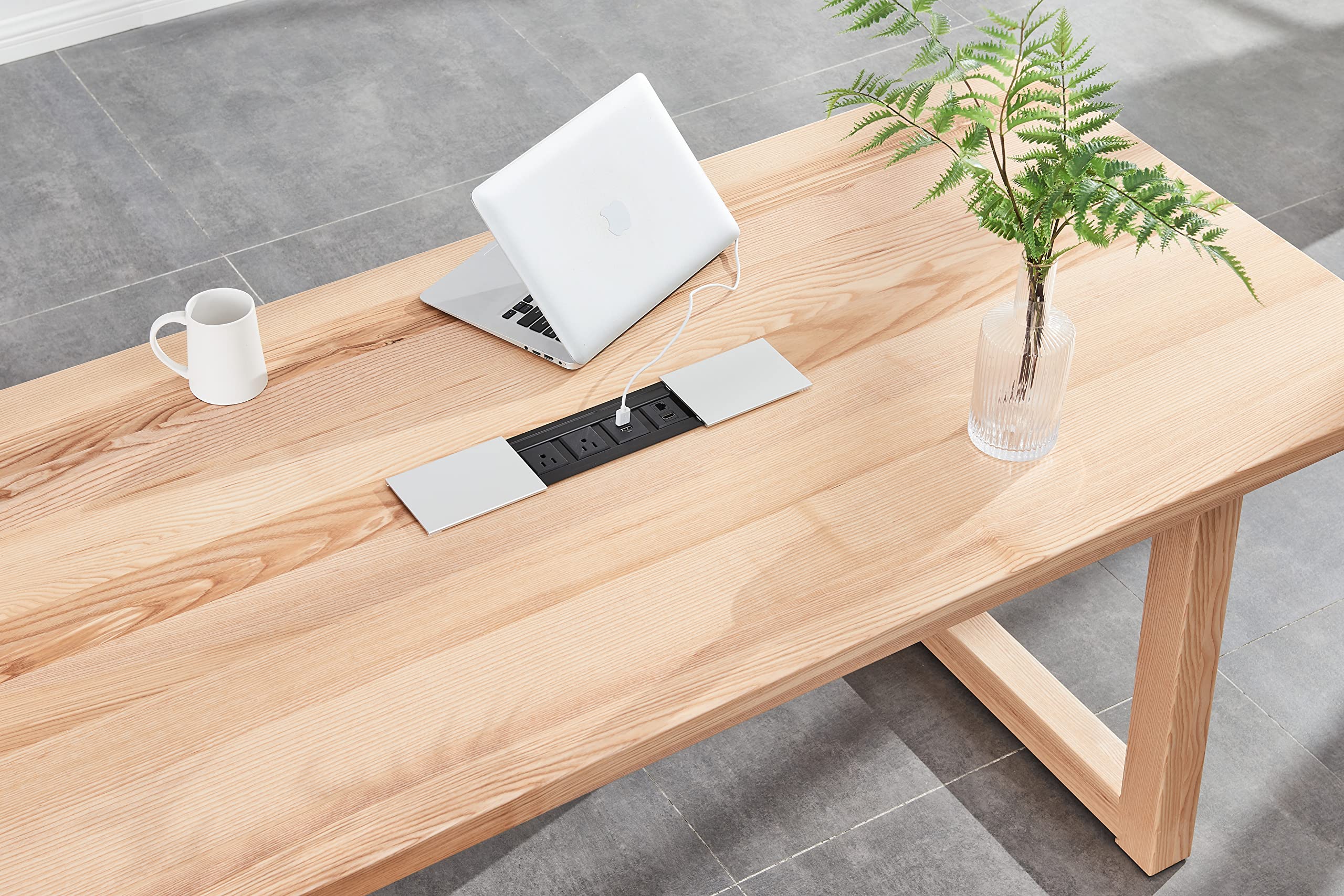 Monophonic　TH ASH TABLE Amazon.com: woJKod 6-8 People 6FT Ash Wood Table Rectangular