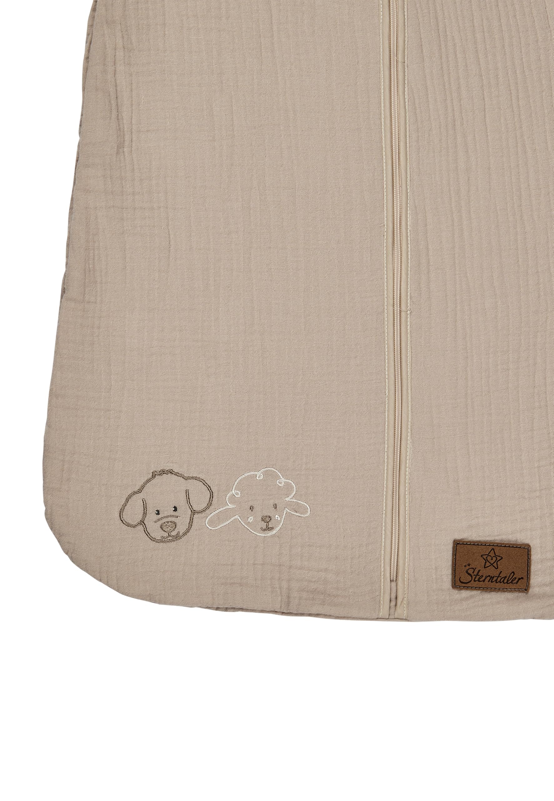 Sterntaler Schlafsack 110 cm Bauernhof - Kinder und Baby Schlafsack  unwattiert aus Musselin mit 2-Wege-Reiverschluss und seitlicher  Kabelffnung, mit Feinfrottee Futter, TOG 1,0 - beige : Amazon.de: Baby