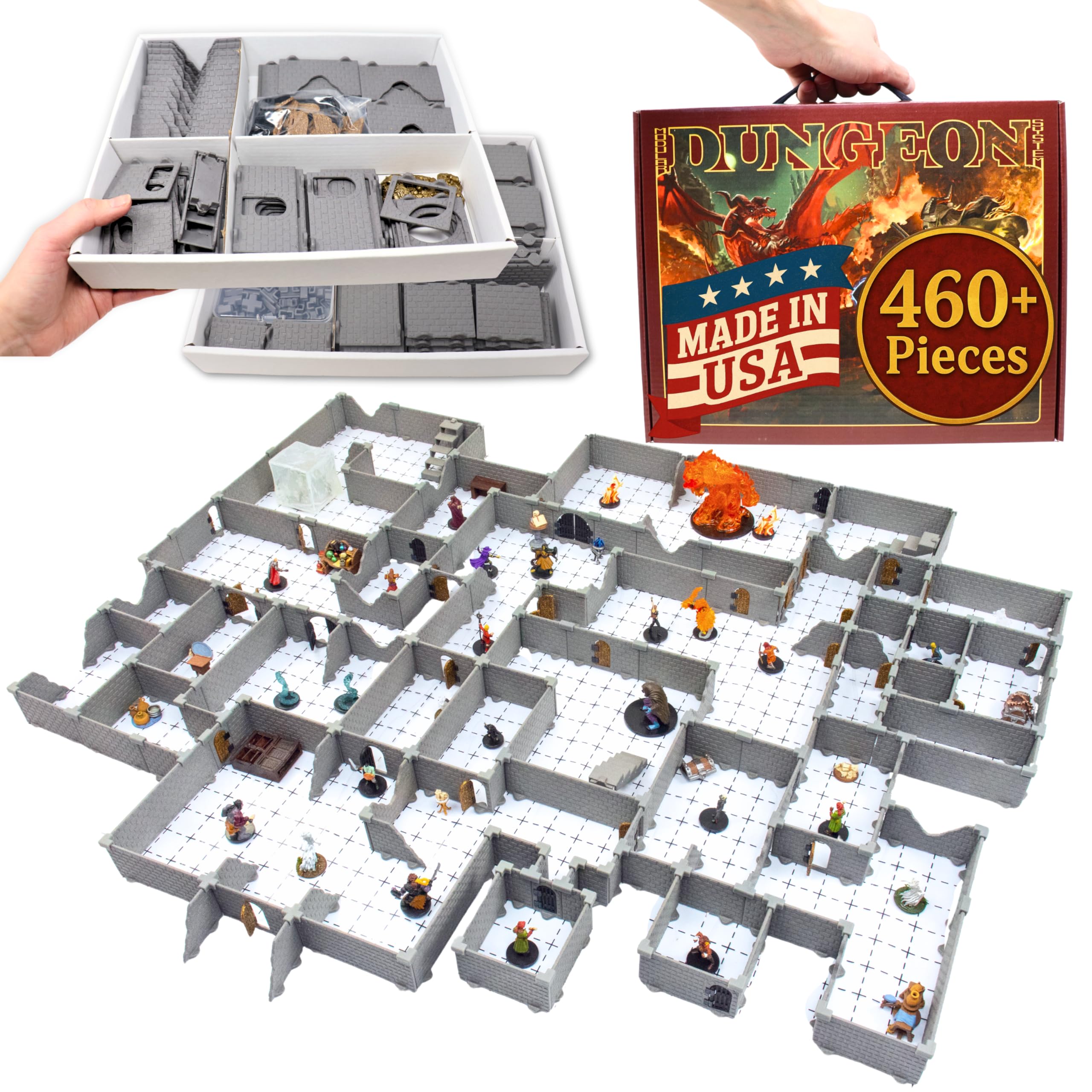 【DoA1st版 2枚】Dungeon Guide 4枚セット Dirt Cheap Dungeons Modular Dungeon System - Knight Set TT RPG