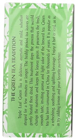 TRIPLE LEAF Green Premium Tea Bags, 20 CT