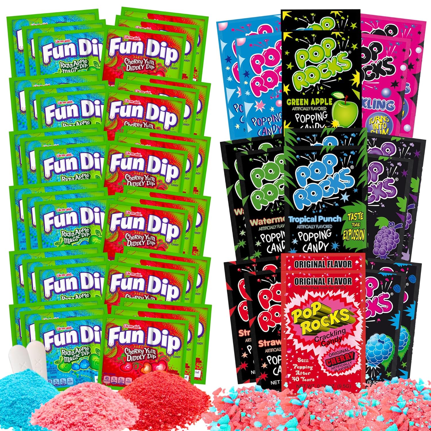 Fun Dip, Pop Rocks Variety Pack Nostalgia Candy Sampler