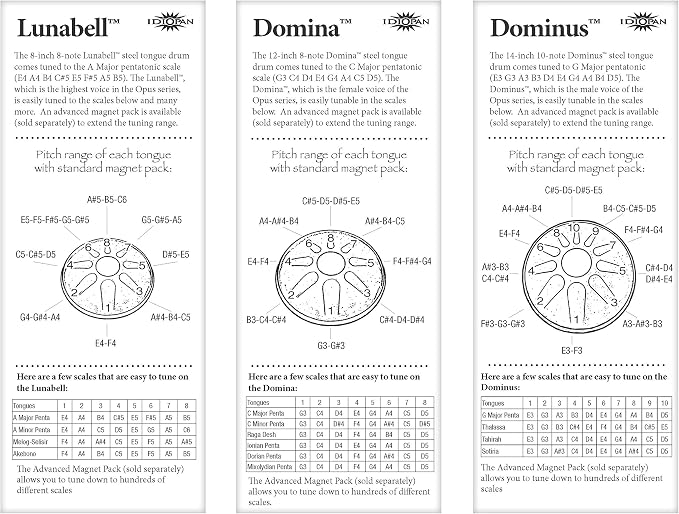 Dominus Steel Tongue Drum 14 pulg Ruby Red y baquetas miniatura 4